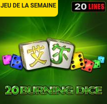 20 Burning Dice : L’incontournable jeu de la semaine sur Betfirst.be ! 20 Burning Dice : L’incontournable jeu de la semaine sur Betfirst.be !