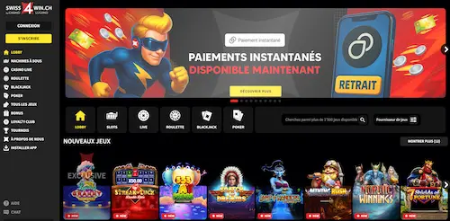 Swiss4Win : Le Casino en Ligne Légal en Suisse avec Bonus Jusqu'à 2000 CHF