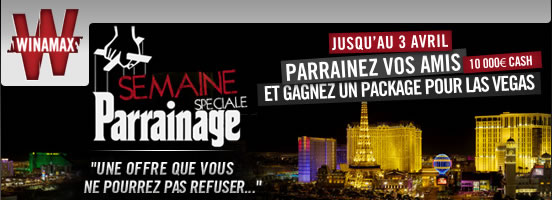 Winamax : Promo de la semaine du parrainage Winamax : Promo de la semaine du parrainage