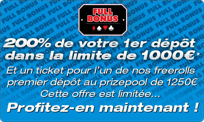 Full Bonus de 1.000 euros sur Barriere-Poker.fr Full Bonus de 1.000 euros sur Barriere-Poker.fr