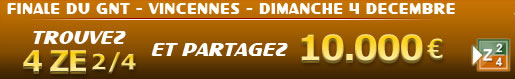 Partagez 10.000€ sur Zeturf ce dimanche 4 décembre 2011 Partagez 10.000€ sur Zeturf ce dimanche 4 décembre 2011