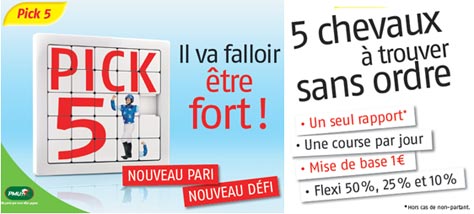 Pick 5 : nouveau pari hippique sur Pmu.fr Pick 5 : nouveau pari hippique sur Pmu.fr