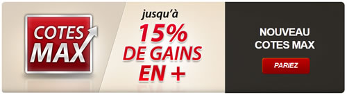15% de gains en plus avec la Cote Max de Betclic 15% de gains en plus avec la Cote Max de Betclic