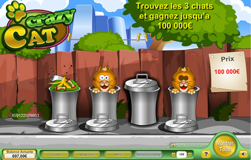 Crazy Cat : gagnez 100.000€ en grattant sur GrandGames.be Crazy Cat : gagnez 100.000€ en grattant sur GrandGames.be