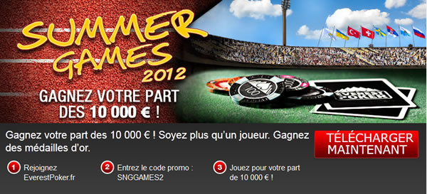 Summer Games sur Everestpoker.fr Summer Games sur Everestpoker.fr