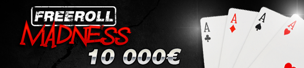 10.000 € à gagner au Freeroll Madness de Turbopoker 10.000 € à gagner au Freeroll Madness de Turbopoker